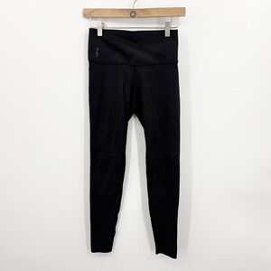 Tanka Leggings Womens Small Black Metallic Glitter Compression Stretch High Rise